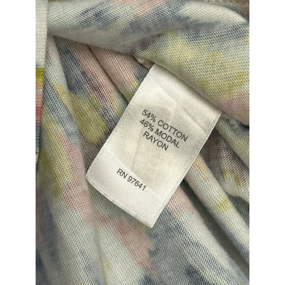 Pure Jill Women's Abstract Watercolor Print Round Neck Casual Smock Top Medium - Picture 5 of 6